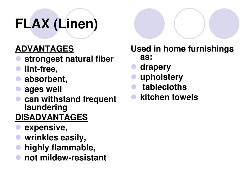 Advantages of hot sale linen